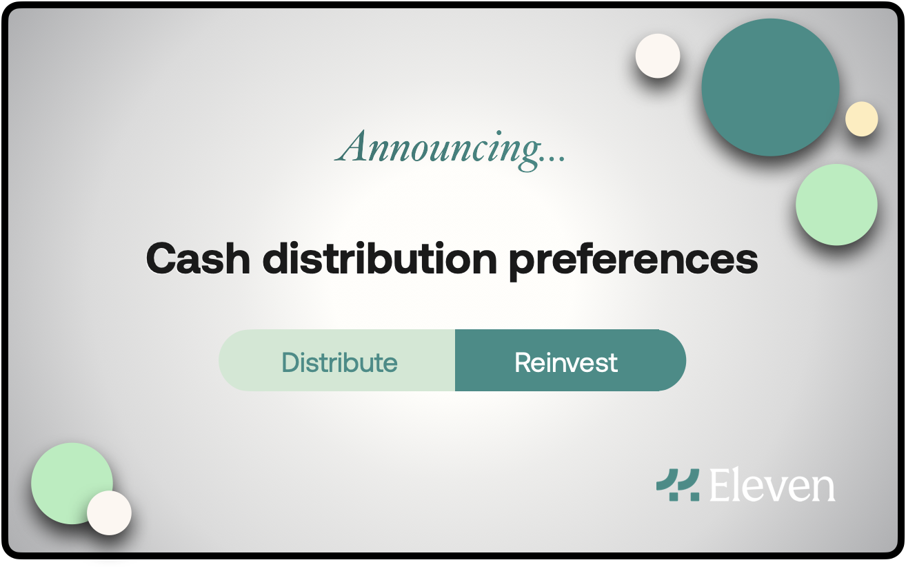 Announcing cash distribution preferences